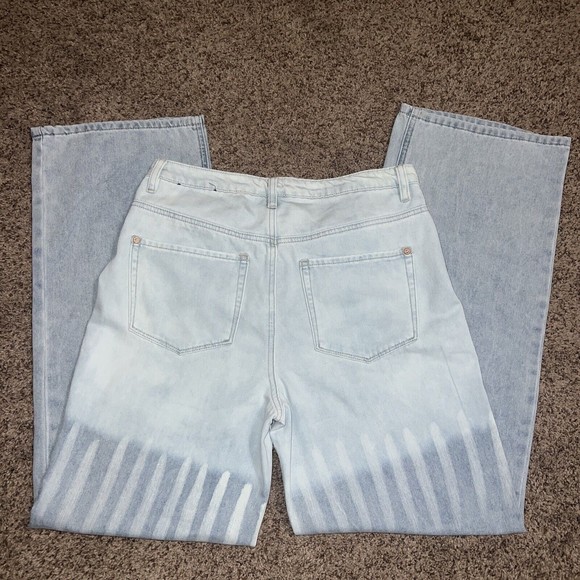 Cooper flash highrise skate wide leg ombre jeans sz 8 Fast Shipping - Picture 8 of 9